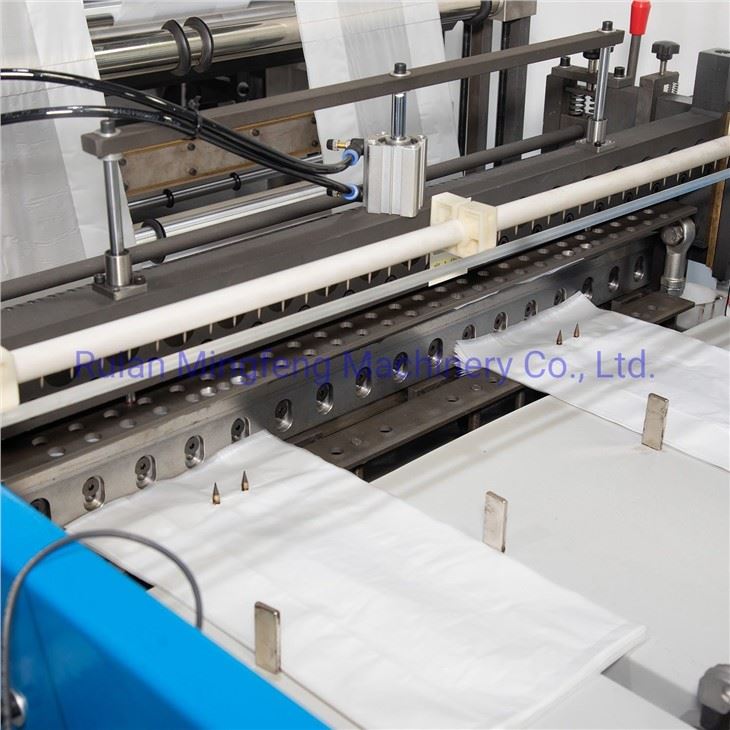 Fully Automatic Heat Seal Cold Cutting Bag Making Machine With Inline Hole Punching Equipment